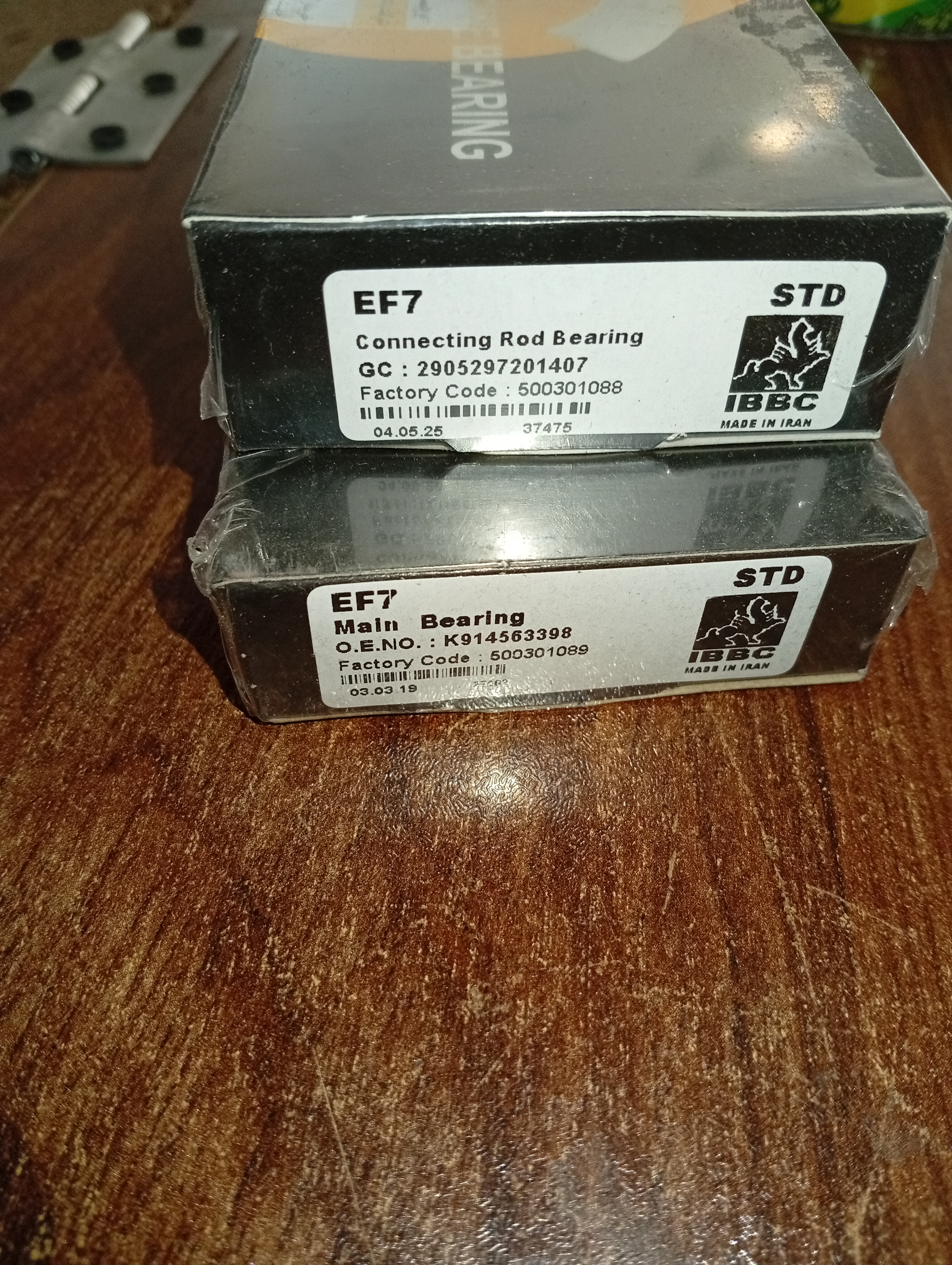 یاتاقان ثابت متحرک ef7 استاندارد